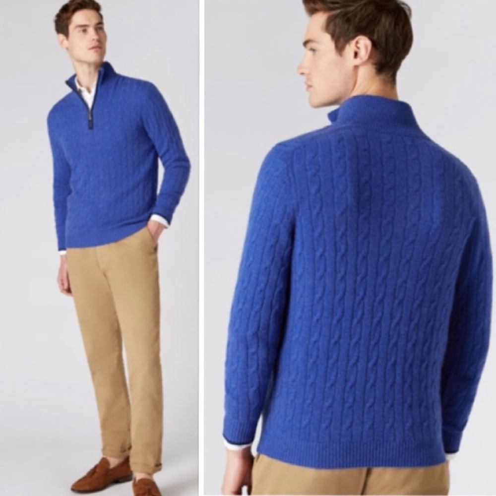 Daniele Blasi wool blend  sweater  size L blue color